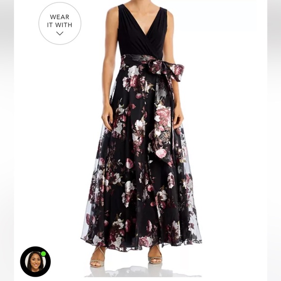 Eliza J Dresses & Skirts - Eliza J 0P Sleeveless Wrap Bodice Gown